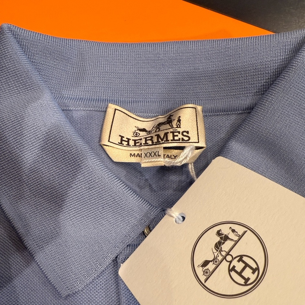 Hermes Light Blue Polo Shirt